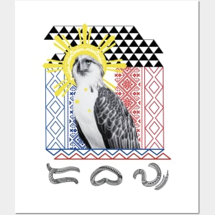 Philippine Eagle / Baybayin word Dabaw (Davao) Posters and Art